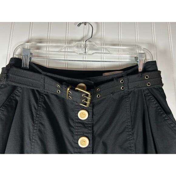 Live a Little Black caught in button down midi belt skirts emo goth grunge Sz 10 - Picture 8 of 10